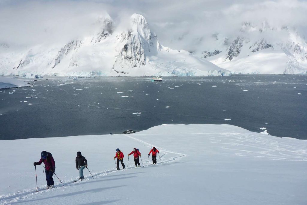 Aurora expeditions skiing antarctica